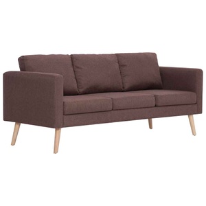 Diverse Hardware, 3-Sitzer-Sofa Stoff Braun, vidaXL 3-Sitzer-Sofa Stoff Braun