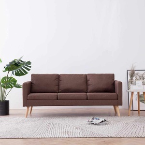 Diverse Hardware, 3-Sitzer-Sofa Stoff Braun, vidaXL 3-Sitzer-Sofa Stoff Braun