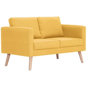 Diverse Hardware, 2-Sitzer-Sofa Stoff Gelb, vidaXL 2-Sitzer-Sofa Stoff Gelb