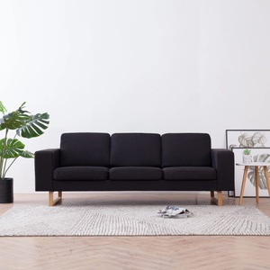 Diverse Hardware, 3-Sitzer-Sofa Stoff Schwarz