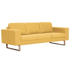 Diverse Hardware, 3-Sitzer-Sofa Stoff Gelb