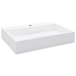 Diverse Hardware, Waschbecken 60 x 38 x 11 cm Mineralguss/Marmorguss Weiss, vidaXL Waschbecken 60 x 38 x 11 cm Mineralguss/Marmorguss Weiß