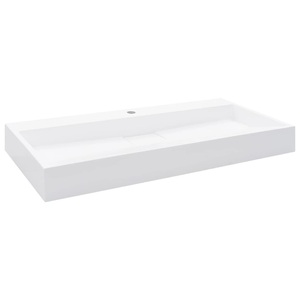 Diverse Hardware, Waschbecken 100 x 46 x 11 cm Mineralguss/Marmorguss Weiss, vidaXL Waschbecken 100 x 46 x 11 cm Mineralguss/Marmorguss Weiß