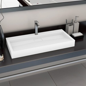 Diverse Hardware, Waschbecken 100 x 46 x 11 cm Mineralguss/Marmorguss Weiss, vidaXL Waschbecken 100 x 46 x 11 cm Mineralguss/Marmorguss Weiß