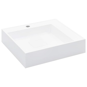 Diverse Hardware, Waschbecken 50 x 50 x 12,3 cm Mineralguss/Marmorguss Weiss, vidaXL Waschbecken 50 x 50 x 12,3 cm Mineralguss/Marmorguss Weiß