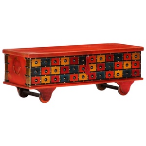 Diverse Hardware, Aufbewahrungstruhe Rot 110 x 40 x 40 cm Massivholz Akazie, vidaXL Aufbewahrungstruhe Rot 110 x 40 x 40 cm Massivholz Akazie