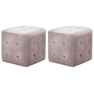 Diverse Hardware, Nachttische 2 Stk. Rosa 30x30x30 cm Samtstoff