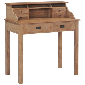 vidaXL Schreibtisch 90×50×100 cm Massivholz Teak