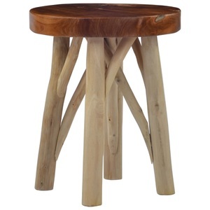 Diverse Hardware, Hocker Braun Massivholz Teak, 