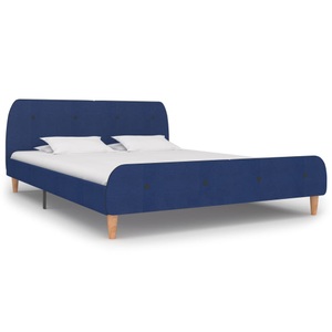 Diverse Hardware, Bettgestell Blau Stoff 180x200 cm, vidaXL Bettgestell Blau Stoff 180x200 cm