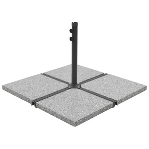 Diverse Hardware, Schirm-Gewichtsplatten 4 Stk. Quadratisch Grau Granit 100 kg, vidaXL Schirm-Gewichtsplatten 4 Stk. Quadratisch Grau Granit 100 kg