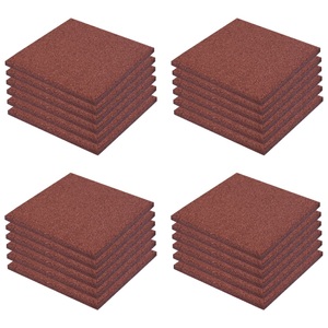 Diverse Hardware, Fallschutzfliesen 24 Stk. Gummi 50 x 50 x 3 cm Rot, vidaXL Fallschutzfliesen 24 Stk. Gummi 50 x 50 x 3 cm Rot