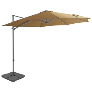 vidaXL, vidaXL Sonnenschirm mit Schirmständer Taupe