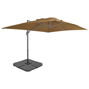 vidaXL, vidaXL Sonnenschirm mit Schirmständer Taupe