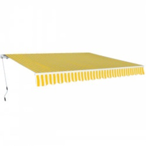 Diverse Hardware, Gelenkarmmarkise 600 cm Gelb/Weiss, vidaXL Gelenkarmmarkise 600 cm Gelb/Weiß