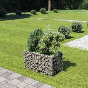 vidaXL, vidaXL Gabionen-Hochbeet Verzinkter Stahl 90×50×50 cm