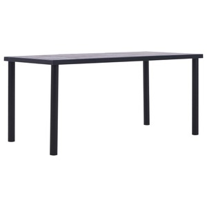 Diverse Hardware, Esstisch Schwarz und Betongrau 160 x 80 x 75 cm MDF, vidaXL Esstisch Schwarz und Betongrau 160 x 80 x 75 cm MDF