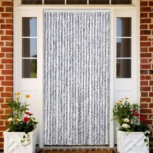 Diverse Hardware, Insektenschutz-Vorhang 100 x 220 cm Weiss und Grau, vidaXL Insektenschutz-Vorhang Weiß und Grau 100x220 cm Chenille