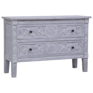 Diverse Hardware, Sideboard mit 2 Schubladen 90 x 30 x 60 cm Massivholz Mahagoni