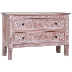 Diverse Hardware, Sideboard mit 2 Schubladen 90 x 30 x 60 cm Massivholz Mahagoni