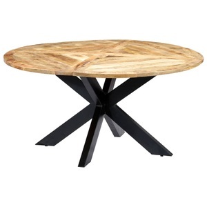 vidaXL, vidaXL Esstisch Rund 150×76 cm Mango Massivholz, 