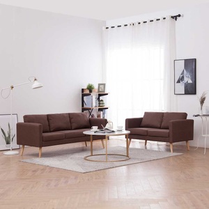 Diverse Hardware, 2-tlg. Sofagarnitur Stoff Braun