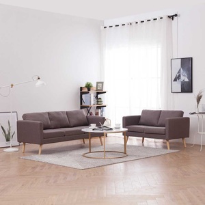 Diverse Hardware, 2-tlg. Sofagarnitur Stoff Taupe