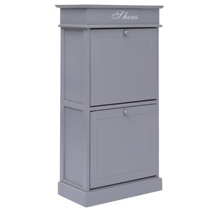 Diverse Hardware, Schuhschrank Grau 50 x 28 x 98 cm Paulownia Holz, vidaXL Schuhschrank Grau 50 x 28 x 98 cm Paulownia Holz