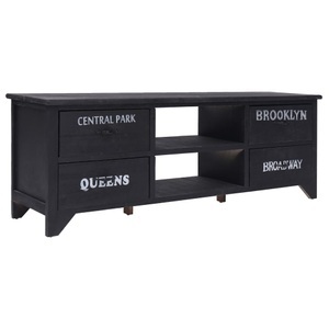 Diverse Hardware, TV-Schrank Schwarz 115x30x40 cm Holz, 