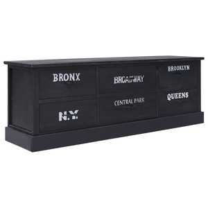 Diverse Hardware, TV-Schrank Schwarz 115x30x40 cm Holz, 