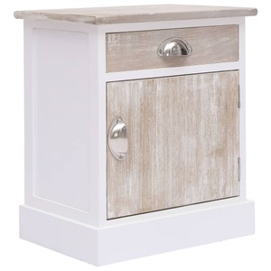 Diverse Hardware, Nachttisch 38x28x45 cm Paulownia Holz, 