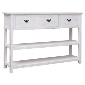 vidaXL, vidaXL Sideboard Antik-Weiß 115x30x76 cm Holz, vidaXL Sideboard Antik-Weiß 115x30x76 cm Holz