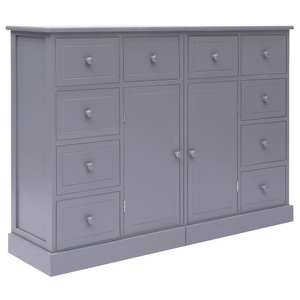 vidaXL Sideboard mit 10 Schubladen Grau 113×30×79 cm Holz