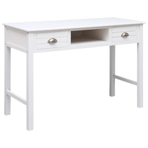 vidaXL, vidaXL Schreibtisch Weiß 110×45×76 cm Holz, vidaXL Schreibtisch Weiß 110×45×76 cm Holz