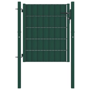 vidaXL, vidaXL Zauntor PVC und Stahl 100x81 cm Grün, vidaXL Zauntor PVC und Stahl 100x81 cm Grün