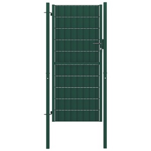 vidaXL, vidaXL Zauntor PVC und Stahl 100x164 cm Grün, vidaXL Zauntor PVC und Stahl 100x164 cm Grün