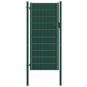 vidaXL, vidaXL Zauntor PVC und Stahl 100x204 cm Grün, vidaXL Zauntor PVC und Stahl 100x204 cm Grün