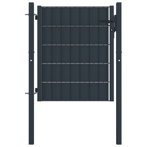 Diverse Hardware, Zauntor Stahl 100 x 101 cm Anthrazit, vidaXL Zauntor PVC und Stahl 100x101 cm Anthrazit
