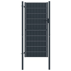 Diverse Hardware, Zauntor Stahl 100 x 124 cm Anthrazit, vidaXL Zauntor PVC und Stahl 100x124 cm Anthrazit