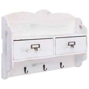 Diverse Hardware, Wandgarderobe Weiss 50 x 10 x 34 cm Holz, vidaXL Wandgarderobe Weiß 50 x 10 x 34 cm Holz