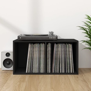 vidaXL, vidaXL Schallplatten-Aufbewahrungsbox Schwarz 71×34×36 cm Spanplatte, vidaXL Schallplatten-Aufbewahrungsbox Schwarz 71x34x36cm Holzwerkstoff