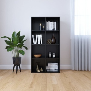 vidaXL, vidaXL Bücherregal/Sideboard Schwarz 66×30×130 cm Spanplatte, vidaXL Bücherregal/Sideboard Schwarz 66×30×130 cm Holzwerkstoff