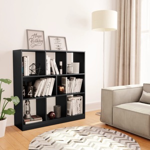 vidaXL Bücherregal Schwarz 97,5×29,5×100 cm Spanplatte