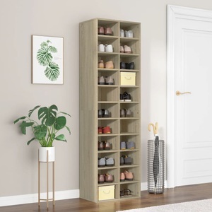 vidaXL, vidaXL Schuhschrank Sonoma-Eiche 54×34×183 cm Spanplatte, vidaXL Schuhschrank Sonoma-Eiche 54x34x183 cm Holzwerkstoff