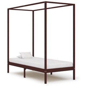 Diverse Hardware, Himmelbett-Gestell Dunkelbraun Massivholz Kiefer 100 x 200 cm, vidaXL Himmelbett-Gestell Dunkelbraun Massivholz Kiefer 100 x 200 cm