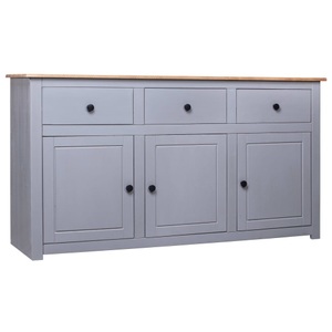 Diverse Hardware, Sideboard Grau 135 x 40 x 80 cm Massivholz Panama-Kiefer, vidaXL Sideboard Grau 135x40x80 cm Kiefernholz Panama