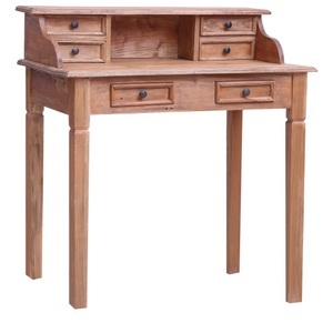 vidaXL, vidaXL Schreibtisch mit Schubladen 90x50x101 cm Altholz Massiv, vidaXL Schreibtisch mit Schubladen 90x50x101 cm Altholz Massiv