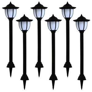 Diverse Hardware, Solar-Aussenleuchten 6 Stk. LED Schwarz