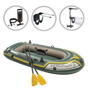 Diverse Hardware, Intex Schlauchboot-Set Seahawk 2 mit Trolling-Motor und Halterung