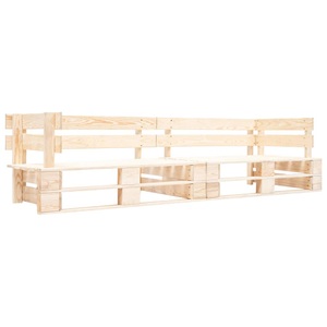 Diverse Hardware, Garten-Palettensofa 2-Sitzer Natur Holz, vidaXL Garten-Palettensofa 2-Sitzer Natur Holz